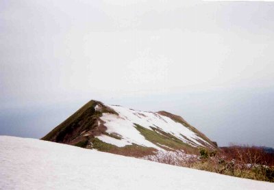 8合目の雪渓。