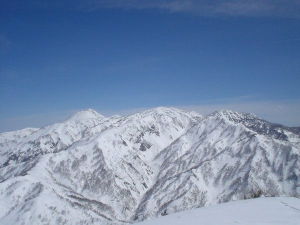 焼山、火打山、金山、天狗原山。