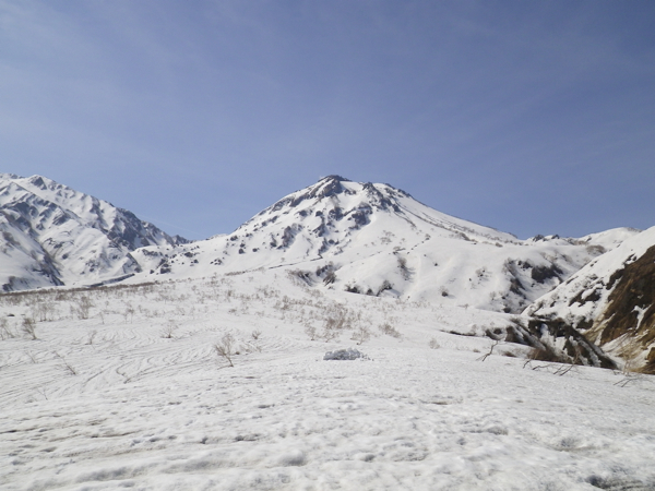 北面溶岩台地入口からみた台地の全容。