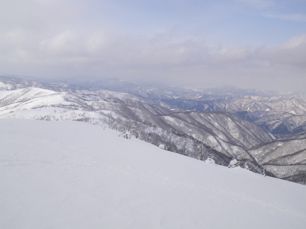 下降には画面中央の橋立尾根を使った。