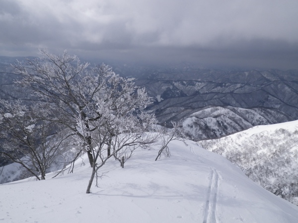 山頂より広野ダム方面。
